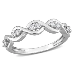 Moissanite Twist Ring In Sterling Silver (1/4 Ct. Tw.)