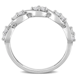 Moissanite Twist Ring In Sterling Silver (1/4 Ct. Tw.)