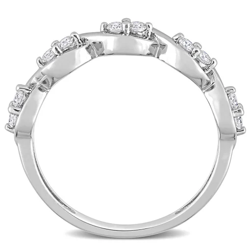 Moissanite Twist Ring In Sterling Silver (1/4 Ct. Tw.)