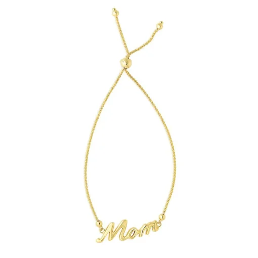 Mom Bolo Bracelet In 14K Yellow Gold