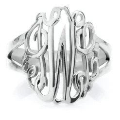 Monogram Ring In Sterling Silver