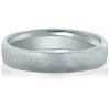 Moon Finish Band In Platinum, 4Mm