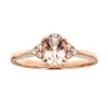 Morganite & 1/10 Ct. Tw. Diamond Ring In 10K Rose Gold