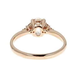 Morganite & 1/10 Ct. Tw. Diamond Ring In 10K Rose Gold