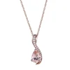 Morganite & Diamond Pendant In 10K Rose Gold