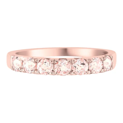 Morganite Band In 10K Rose Gold