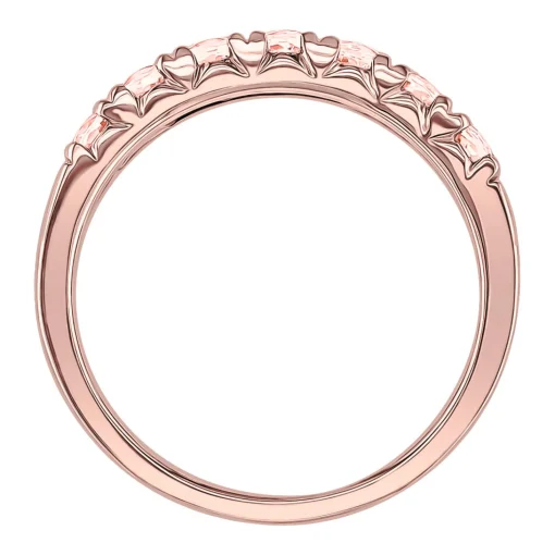 Morganite Band In 10K Rose Gold