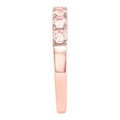 Morganite Band In 10K Rose Gold