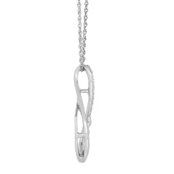 Mother & Child Pendant In 10K White Gold