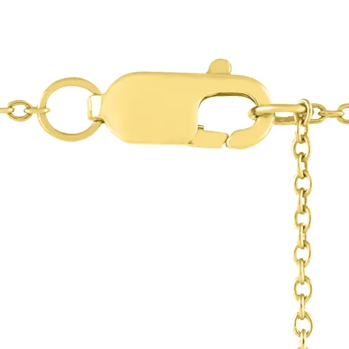 Mother And Child Diamond Heart Necklace In 10K Yellow Gold (1/10 Ct. Tw.)