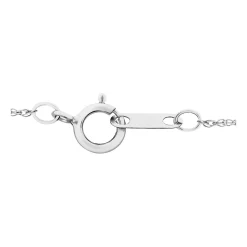 Multi-Gemstone Bar Necklace In 10K White Gold