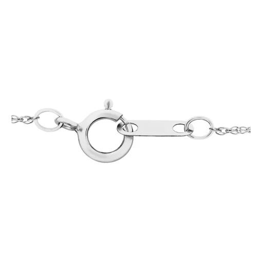 Multi-Gemstone Bar Necklace In 10K White Gold