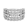 Multi-Row Diamond Ring With Open Design In 10K White Gold (1/2 Ct. Tw.)