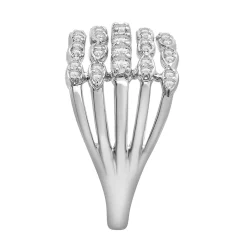 Multi-Row Diamond Ring With Open Design In 10K White Gold (1/2 Ct. Tw.)