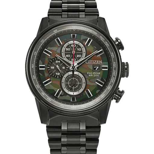 Nighthawk Camo Men's Watch In Black Ion-Plated Stainless Steel