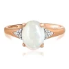 Opal & Diamond Ring In 10K Rose Gold