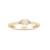 Opal Stacking Ring In 10K Yellow Gold With Diamond Accents