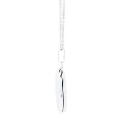 Oval Locket In Sterling Silver, 18"