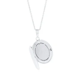 Oval Locket In Sterling Silver, 18
