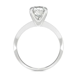 Oval Moissanite Ring With Knife-Edge Band In Platinum (2 Ct.)