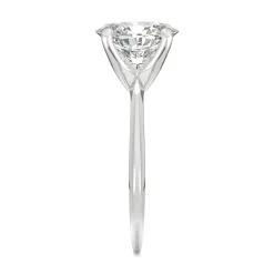 Oval Moissanite Ring With Knife-Edge Band In Platinum (2 Ct.)