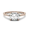 Oval Moissanite Solitaire Ring In 14K Rose Gold (2 1/10 Ct.)