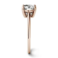Oval Moissanite Solitaire Ring In 14K Rose Gold (2 1/10 Ct.)