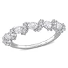 Oval Moissanite Stacking Ring In Sterling Silver (1 1/4 Ct. Tw.)
