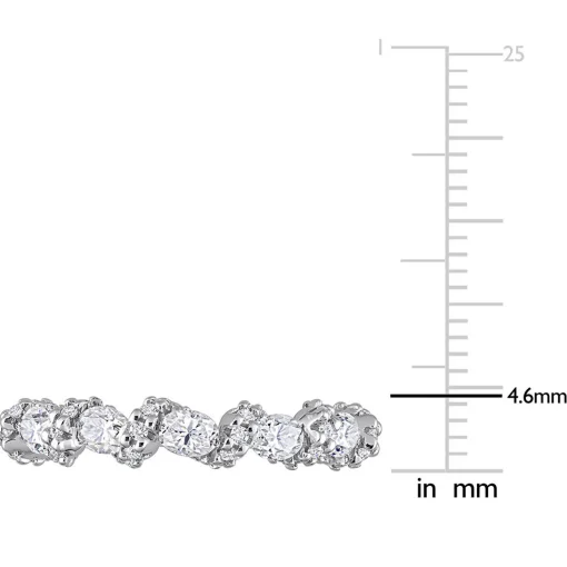 Oval Moissanite Stacking Ring In Sterling Silver (1 1/4 Ct. Tw.)