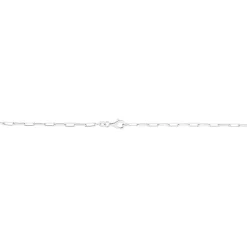 Paperclip Chain Anklet In Sterling Silver, 10"