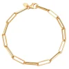 Paperclip Chain Bracelet In 14K Yellow Gold