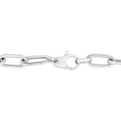 Paperclip Chain Bracelet In Sterling Silver, 7.5"