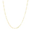 Paperclip Chain Necklace In 14K Yellow Gold, 3Mm, 18"