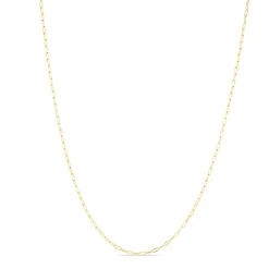 Paperclip Chain Necklace In 14K Yellow Gold, 1.4Mm, 18"