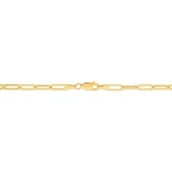 Paperclip Chain Necklace In 14K Yellow Gold, 3Mm, 18"