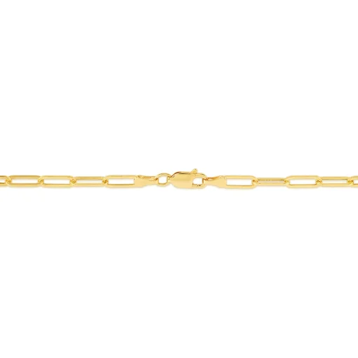 Paperclip Chain Necklace In 14K Yellow Gold, 3Mm, 18"