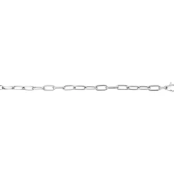 Paperclip Chain Necklace In Sterling Silver, 18"