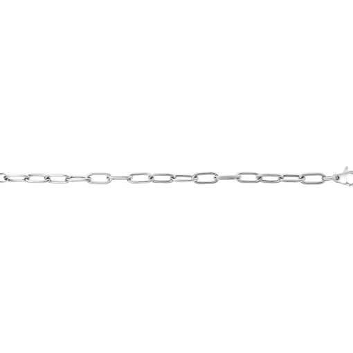 Paperclip Chain Necklace In Sterling Silver, 18"