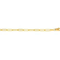 Paperclip Chain Necklace In 14K Yellow Gold, 3Mm, 18
