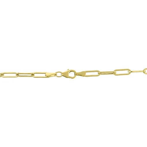 Paperclip Chain Necklace In 14K Yellow Gold, 3.15Mm, 18"