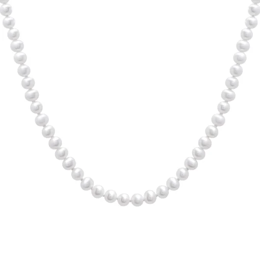Pearl Necklace With Vermeil Closure