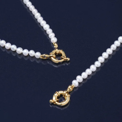 Pearl Necklace With Vermeil Closure