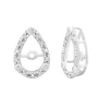 Pear-Shaped Diamond Earring Jackets In 10K White Gold (1/10 Ct. Tw.)