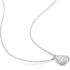 Pear-Shaped Moissanite Pendant In Sterling Silver (2 Ct.)