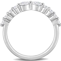 Pear-Shaped Moissanite Stacking Ring In Sterling Silver (2/5 Ct. Tw.)