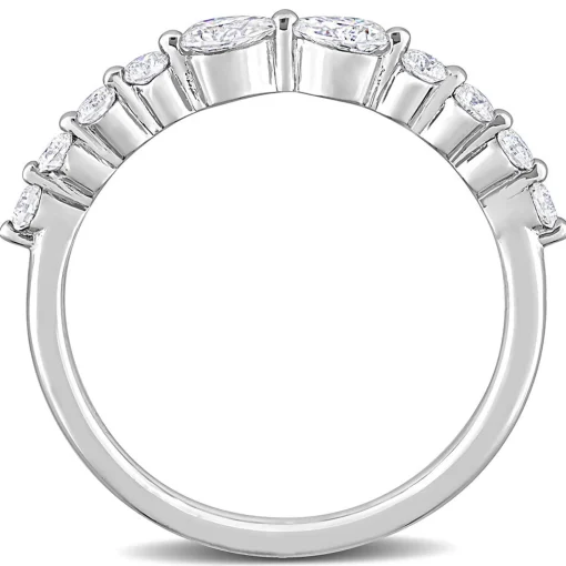 Pear-Shaped Moissanite Stacking Ring In Sterling Silver (2/5 Ct. Tw.)