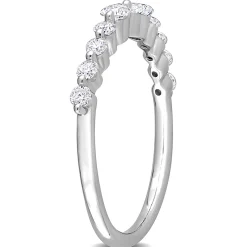 Pear-Shaped Moissanite Stacking Ring In Sterling Silver (2/5 Ct. Tw.)