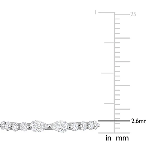 Pear-Shaped Moissanite Stacking Ring In Sterling Silver (2/5 Ct. Tw.)
