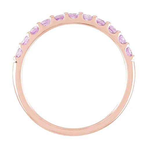 Pink Sapphire Band In 10K Rose Gold