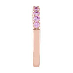 Pink Sapphire Band In 10K Rose Gold